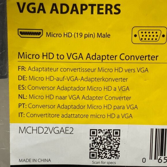 StarTech Micro HDMI to VGA Adapter Converter Smartphone Laptop MCHD2VGAE2 - Picture 7 of 7